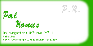 pal monus business card